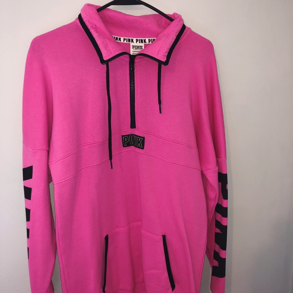 HOLIDAY SALE - Oversized PINK Quarter Zip